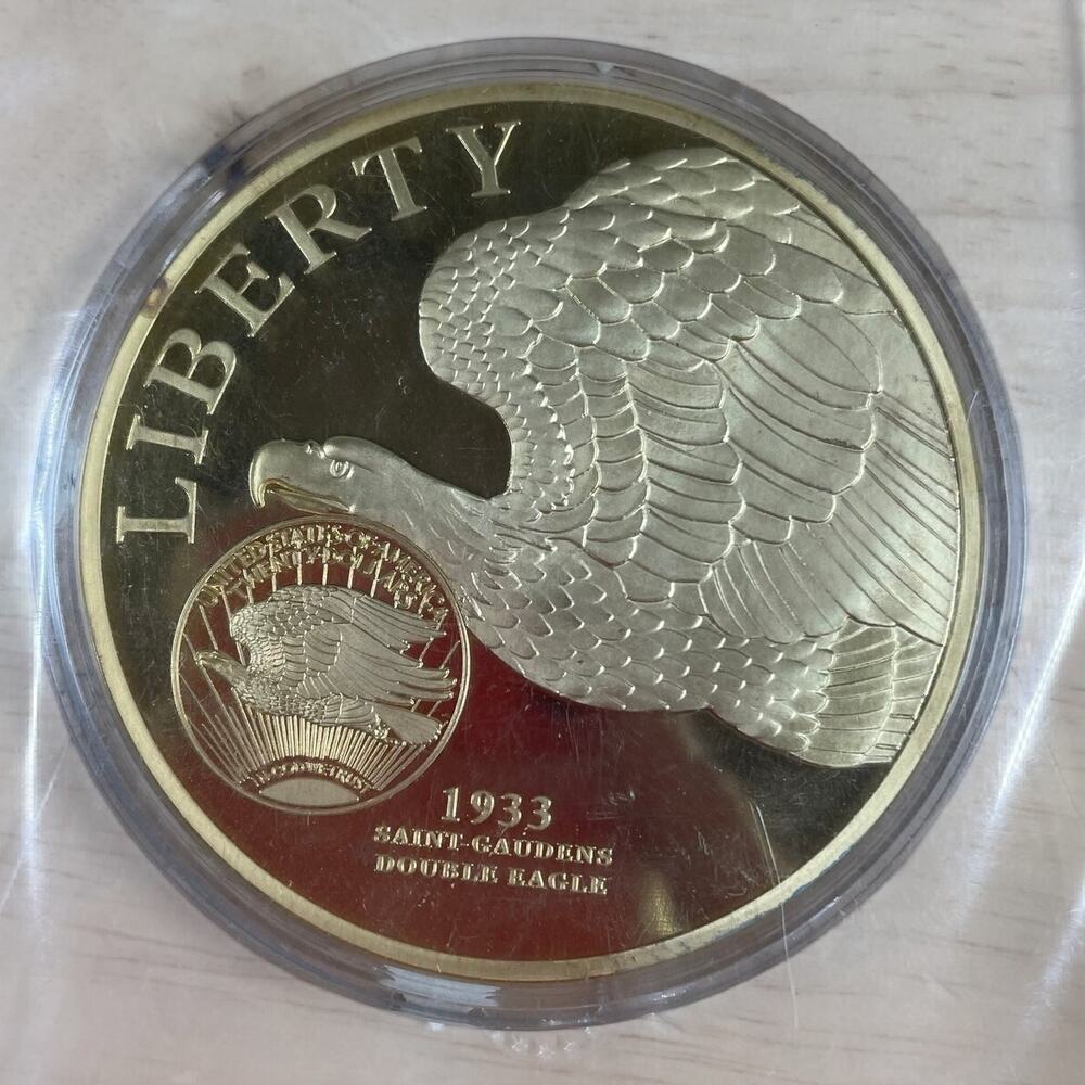 American Mint Classic Eagles on U.S. Coinage Layered in 24k Gold COA 2014 NEW